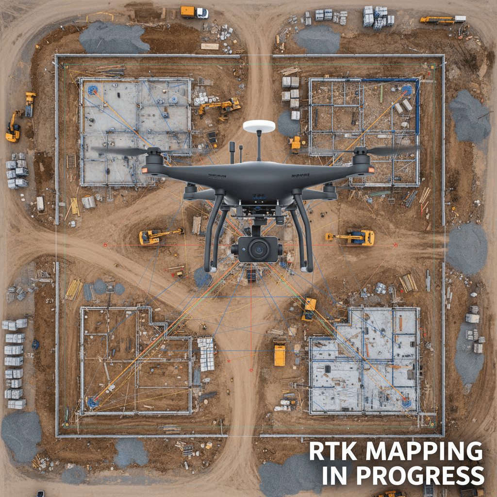 خرائط RTK عالية الدقة لمراقبة البناء
